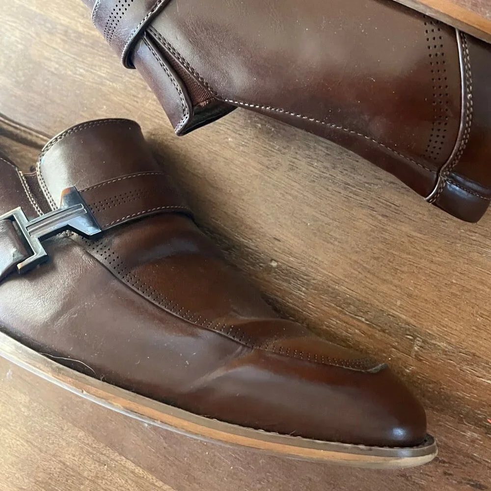 Amali Bankston-065‎ Men’s Brown Slip On Dress Shoes Flats Loafers 10.5